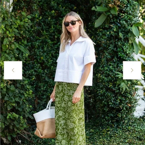 Elegant White Button Down Shirt for Women - Picture 2 of 2